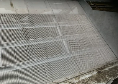 Rechenreiniger für Fischzuchtbetrieb - Stahlwasserbau von S.K.M.
